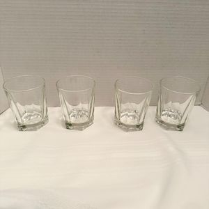 Set of 4 Fidenza Italy Whiskey Glass Barware Old Fashioned Glassware 4 1/2" Tall